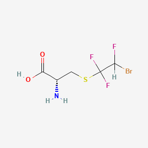 molecular formula C5H7BrF3NO2S B14276358 S-(2-Bromo-1,1,2-trifluoroethyl)-L-cysteine CAS No. 153342-07-5