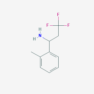 3,3,3-Trifluoro-1-(2-methylphenyl)propan-1-amine