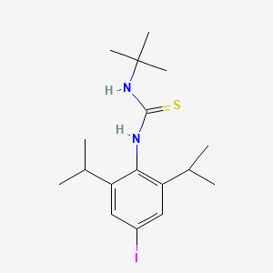 molecular formula C17H27IN2S B14276376 N-tert-Butyl-N'-[4-iodo-2,6-di(propan-2-yl)phenyl]thiourea CAS No. 140411-23-0