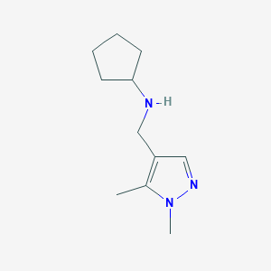 N-[(1,5-dimethyl-1H-pyrazol-4-yl)methyl]cyclopentanamine