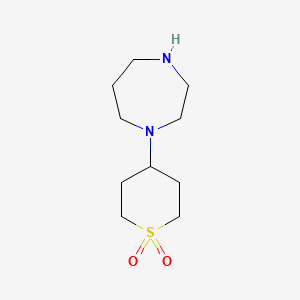 molecular formula C10H20N2O2S B1427640 4-(1,4-diazepan-1-yl)tetrahydro-2H-thiopyran 1,1-dioxide CAS No. 1306179-38-3