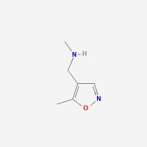 molecular formula C6H10N2O B1427641 N-Methyl-1-(5-methylisoxazol-4-yl)methanamine CAS No. 1248913-16-7