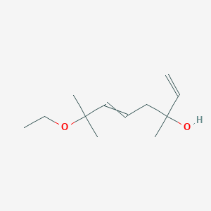 molecular formula C12H22O2 B14276413 7-Ethoxy-3,7-dimethylocta-1,5-dien-3-OL CAS No. 153231-49-3