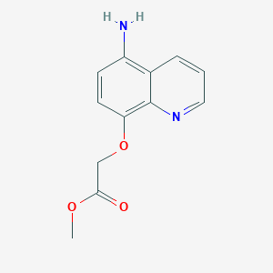 molecular formula C12H12N2O3 B1427642 Methyl 2-[(5-aminoquinolin-8-yl)oxy]acetate CAS No. 1183354-11-1
