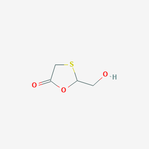 molecular formula C4H6O3S B14276426 2-(Hydroxymethyl)-1,3-oxathiolan-5-one CAS No. 138760-36-8