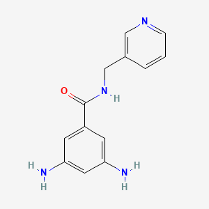 molecular formula C13H14N4O B1427645 3,5-diamino-N-(pyridin-3-ylmethyl)benzamide CAS No. 1174642-69-3