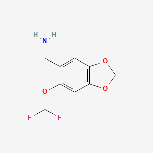 [6-(difluoromethoxy)-2H-1,3-benzodioxol-5-yl]methanamine