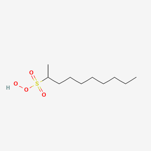 molecular formula C10H22O4S B14276556 Decane-2-sulfonoperoxoic acid CAS No. 132258-11-8