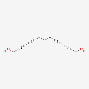 molecular formula C13H12O2 B14276632 Trideca-2,4,9,11-tetrayne-1,13-diol CAS No. 154678-13-4