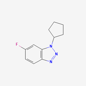 molecular formula C11H12FN3 B1427669 1-环戊基-6-氟-1,2,3-苯并三唑 CAS No. 1375069-33-2