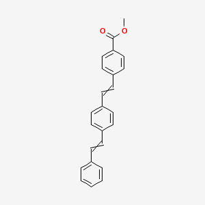 molecular formula C24H20O2 B14276690 Methyl 4-{2-[4-(2-phenylethenyl)phenyl]ethenyl}benzoate CAS No. 129073-62-7