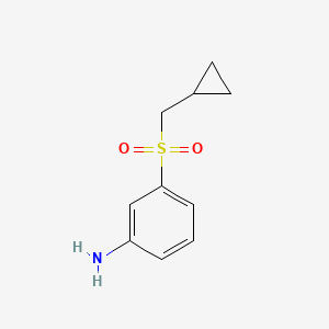 molecular formula C10H13NO2S B1427673 3-(Cyclopropylmethanesulfonyl)aniline CAS No. 1375068-78-2