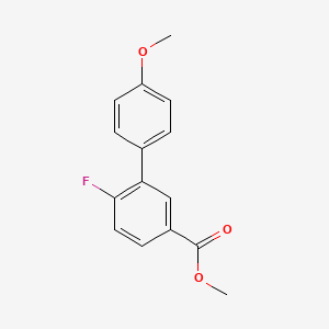 molecular formula C15H13FO3 B1427674 Methyl 4-fluoro-3-(4-methoxyphenyl)benzoate CAS No. 1381944-35-9