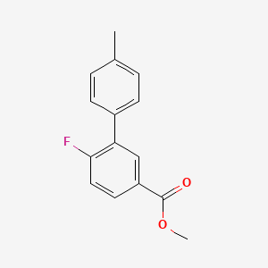 molecular formula C15H13FO2 B1427676 Methyl 4-fluoro-3-(4-methylphenyl)benzoate CAS No. 1381944-67-7