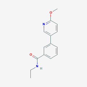 molecular formula C15H16N2O2 B1427677 N-Ethyl-3-(6-methoxypyridin-3-yl)benzamide CAS No. 1375069-32-1
