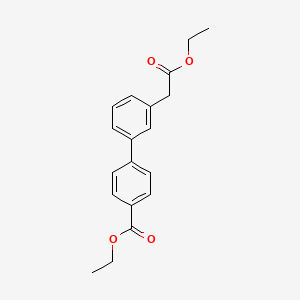 molecular formula C19H20O4 B1427678 Ethyl 4-[3-(2-ethoxy-2-oxoethyl)phenyl]benzoate CAS No. 1375068-97-5