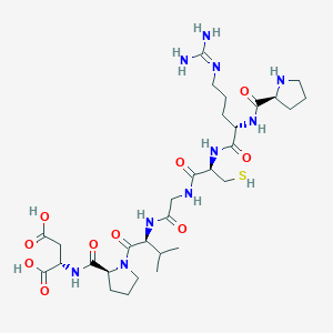 molecular formula C30H50N10O10S B14276817 Pro-Arg-Cys-Gly-Val-Pro-Asp CAS No. 177942-23-3
