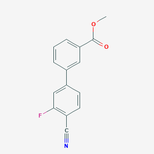 molecular formula C15H10FNO2 B1427682 Methyl 3-(4-cyano-3-fluorophenyl)benzoate CAS No. 1381944-52-0