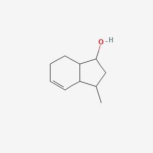 molecular formula C10H16O B14276841 3-Methyl-2,3,3a,6,7,7a-hexahydro-1H-inden-1-ol CAS No. 132653-30-6