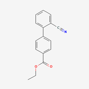 molecular formula C16H13NO2 B1427686 Ethyl 4-(2-cyanophenyl)benzoate CAS No. 501427-88-9