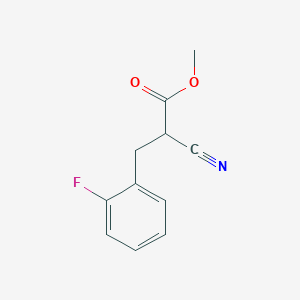 molecular formula C11H10FNO2 B1427688 Methyl 2-cyano-3-(2-fluorophenyl)propanoate CAS No. 67571-38-4