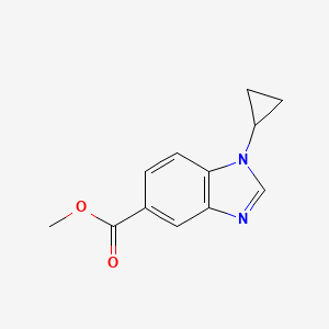 molecular formula C12H12N2O2 B1427689 Methyl 1-cyclopropylbenzimidazole-5-carboxylate CAS No. 887351-09-9