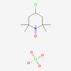 molecular formula C9H17Cl2NO5 B14276911 Piperidinium, 4-chloro-2,2,6,6-tetramethyl-1-oxo-, perchlorate CAS No. 135023-12-0