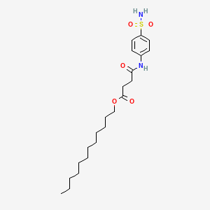 molecular formula C22H36N2O5S B14276927 Dodecyl 4-oxo-4-(4-sulfamoylanilino)butanoate CAS No. 163300-38-7