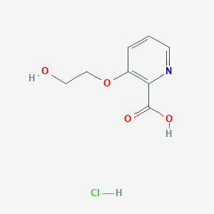 molecular formula C8H9NO4 B1427694 3-(2-Hydroxyethoxy)picolinic acid hydrochloride CAS No. 872045-03-9