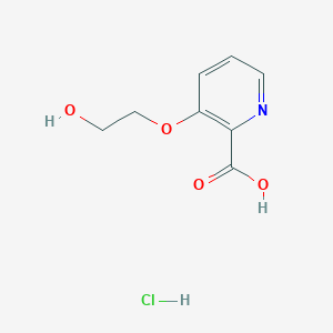 molecular formula C8H10ClNO4 B1427694 3-(2-Hydroxyethoxy)picolinic acid hydrochloride CAS No. 872045-03-9