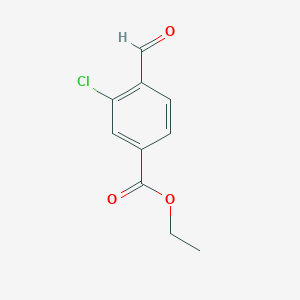 molecular formula C10H9ClO3 B1427695 Ethyl 3-chloro-4-formylbenzoate CAS No. 1465327-51-8