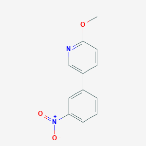 molecular formula C12H10N2O3 B1427696 2-Methoxy-5-(3-nitrophenyl)pyridine CAS No. 939428-15-6