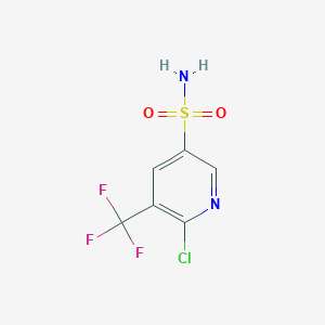 molecular formula C6H4ClF3N2O2S B1427697 6-Chloro-5-(trifluoromethyl)pyridine-3-sulfonamide CAS No. 1228875-16-8