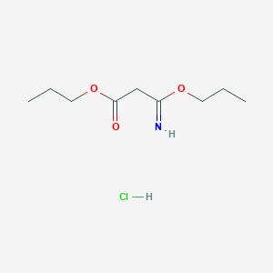 molecular formula C9H18ClNO3 B14276975 Propyl 3-imino-3-propoxypropanoate;hydrochloride CAS No. 136637-84-8