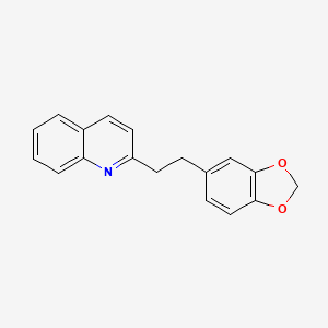 molecular formula C18H15NO2 B14276986 Quinoline, 2-[2-(1,3-benzodioxol-5-yl)ethyl]- CAS No. 124902-95-0
