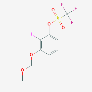 molecular formula C9H8F3IO5S B14277017 Methanesulfonic acid, trifluoro-, 2-iodo-3-(methoxymethoxy)phenyl ester CAS No. 138720-01-1