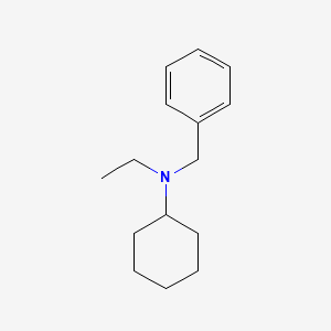 molecular formula C15H23N B14277032 Benzenemethanamine, N-cyclohexyl-N-ethyl- CAS No. 141028-62-8