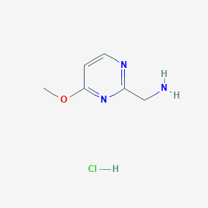 molecular formula C6H10ClN3O B1427705 (4-Methoxypyrimidin-2-yl)methanamine hydrochloride CAS No. 1196154-28-5