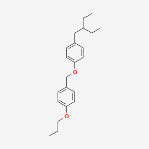 molecular formula C22H30O2 B14277053 Benzene, 1-((4-(2-ethylbutyl)phenoxy)methyl)-4-propoxy- CAS No. 125796-82-9