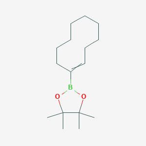 molecular formula C16H29BO2 B1427706 2-(Cyclodec-1-en-1-yl)-4,4,5,5-tetramethyl-1,3,2-dioxaborolane CAS No. 931583-47-0