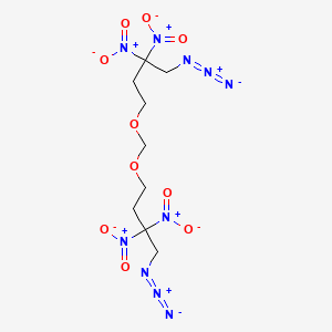molecular formula C9H14N10O10 B14277076 1-Azido-4-[(4-azido-3,3-dinitrobutoxy)methoxy]-2,2-dinitrobutane CAS No. 177191-14-9