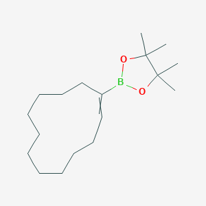 molecular formula C18H33BO2 B1427709 2-(1-Cyclododecen-1-yl)-4,4,5,5-tetramethyl-1,3,2-dioxaborolane CAS No. 1041002-96-3