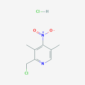 molecular formula C8H10Cl2N2O2 B142771 2-(Chloromethyl)-3,5-dimethyl-4-nitropyridine;hydrochloride CAS No. 143016-67-5