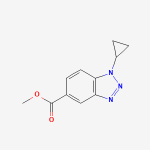 molecular formula C11H11N3O2 B1427710 1-环丙基苯并三唑-5-甲酸甲酯 CAS No. 887350-84-7