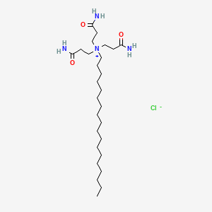 molecular formula C27H55ClN4O3 B14277116 N,N,N-Tris(3-amino-3-oxopropyl)octadecan-1-aminium chloride CAS No. 137992-58-6
