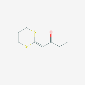 molecular formula C9H14OS2 B14277119 2-(1,3-Dithian-2-ylidene)pentan-3-one CAS No. 136005-04-4