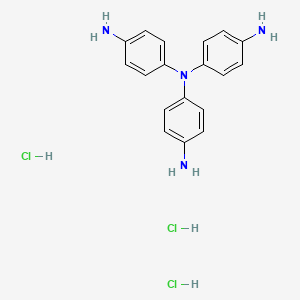 molecular formula C18H21Cl3N4 B1427714 N1,N1-Bis(4-aminophenyl)benzene-1,4-diamine trihydrochloride CAS No. 114254-48-7