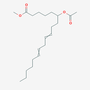 molecular formula C21H36O4 B14277154 Methyl 6-(acetyloxy)octadeca-9,12-dienoate CAS No. 137052-52-9