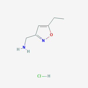 [(5-Ethylisoxazol-3-yl)methyl]amine hydrochloride