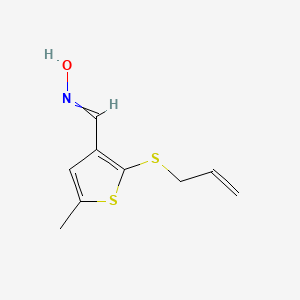molecular formula C9H11NOS2 B14277171 N-({5-Methyl-2-[(prop-2-en-1-yl)sulfanyl]thiophen-3-yl}methylidene)hydroxylamine CAS No. 133406-78-7